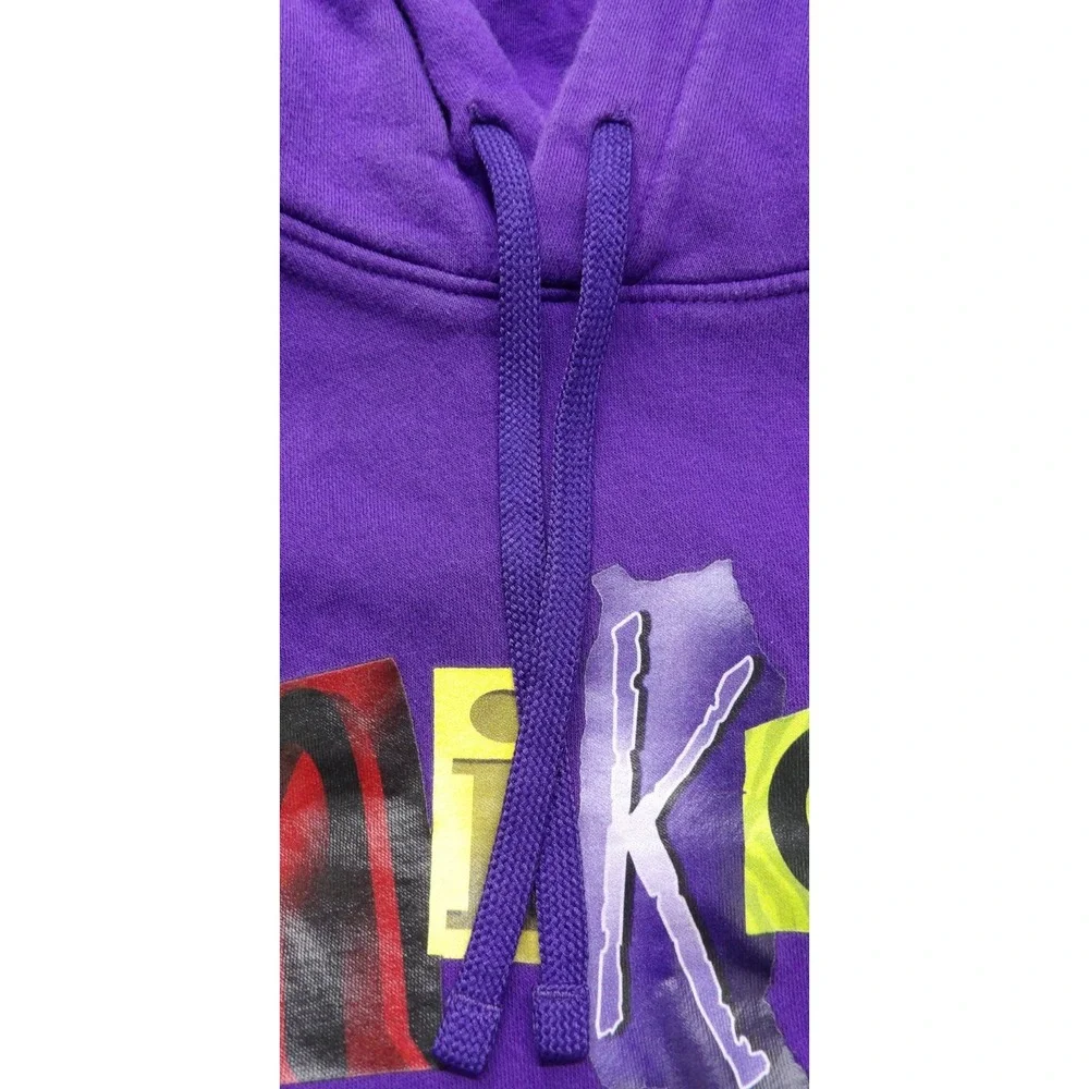 Nike Sportswear Ransom Note Hoodie Pullover Fleece Men L Court Purple Top Casual